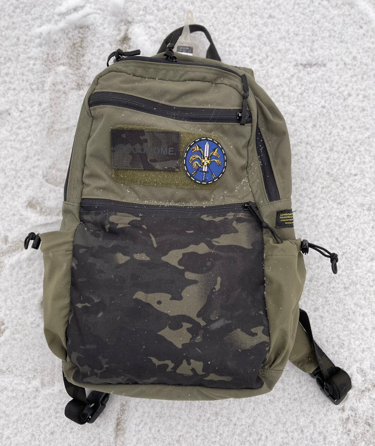 WE GO HOME PATCH - BLACK MULTICAM/BLACK VINYL