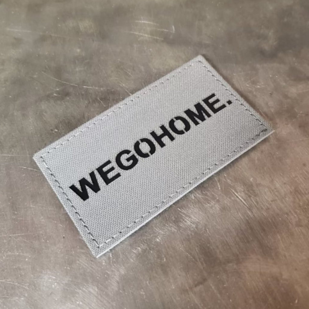 WE GO HOME PATCH- WOLF GREY/BLACK